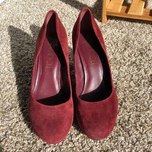 Via Neroli wedge heels, maroon/burgundy, W8